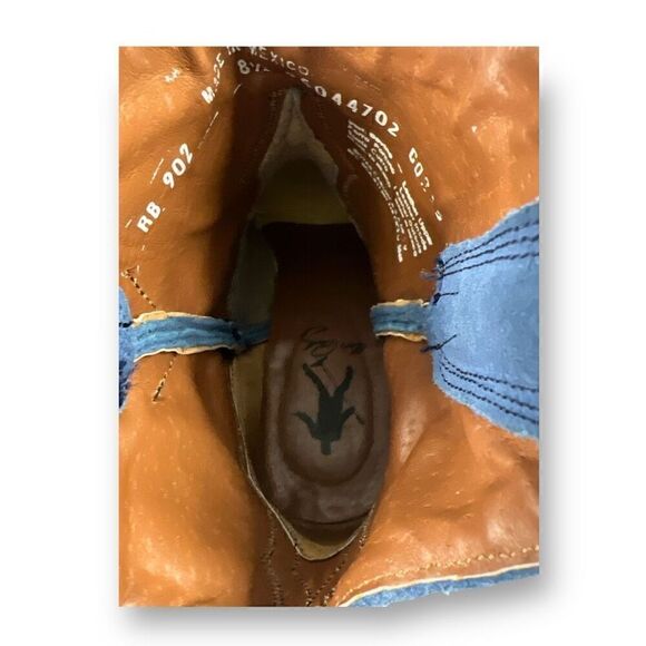 Elvis Presley American Rebel Blue Suede Boots Booties Size 8.5” - Picture 9 of 10